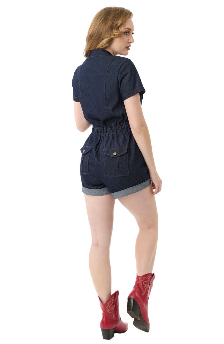 Unique Vintage Garage Style Romper, Alternate, color, Blue