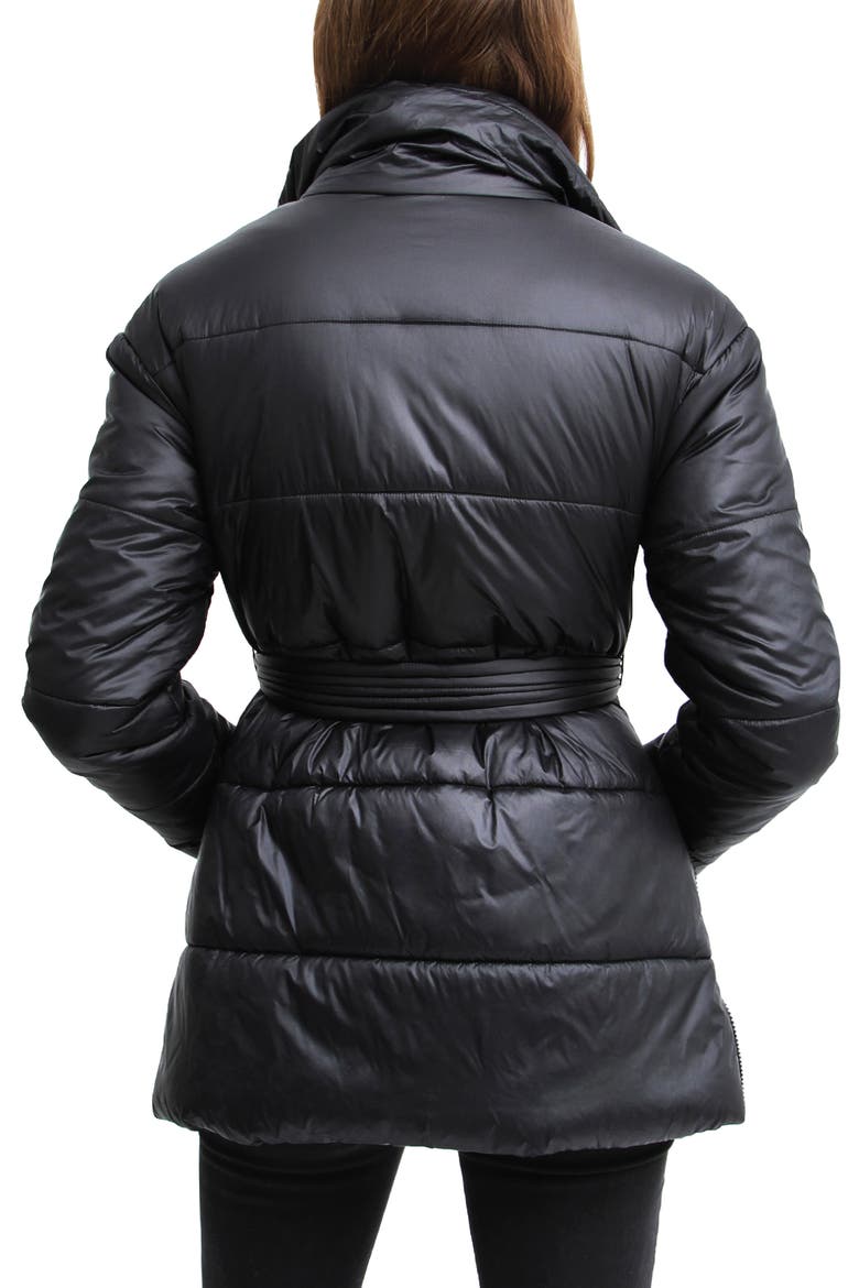 Moonrise Belted Puffer Jacket, Alternate, color, BLACK