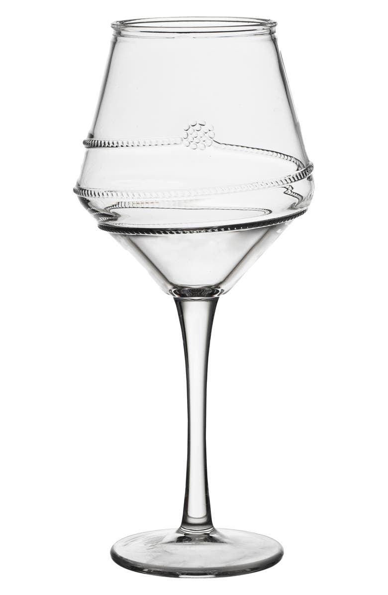 Juliska Amalia Acrylic Wine Glass, Main, color, Clear