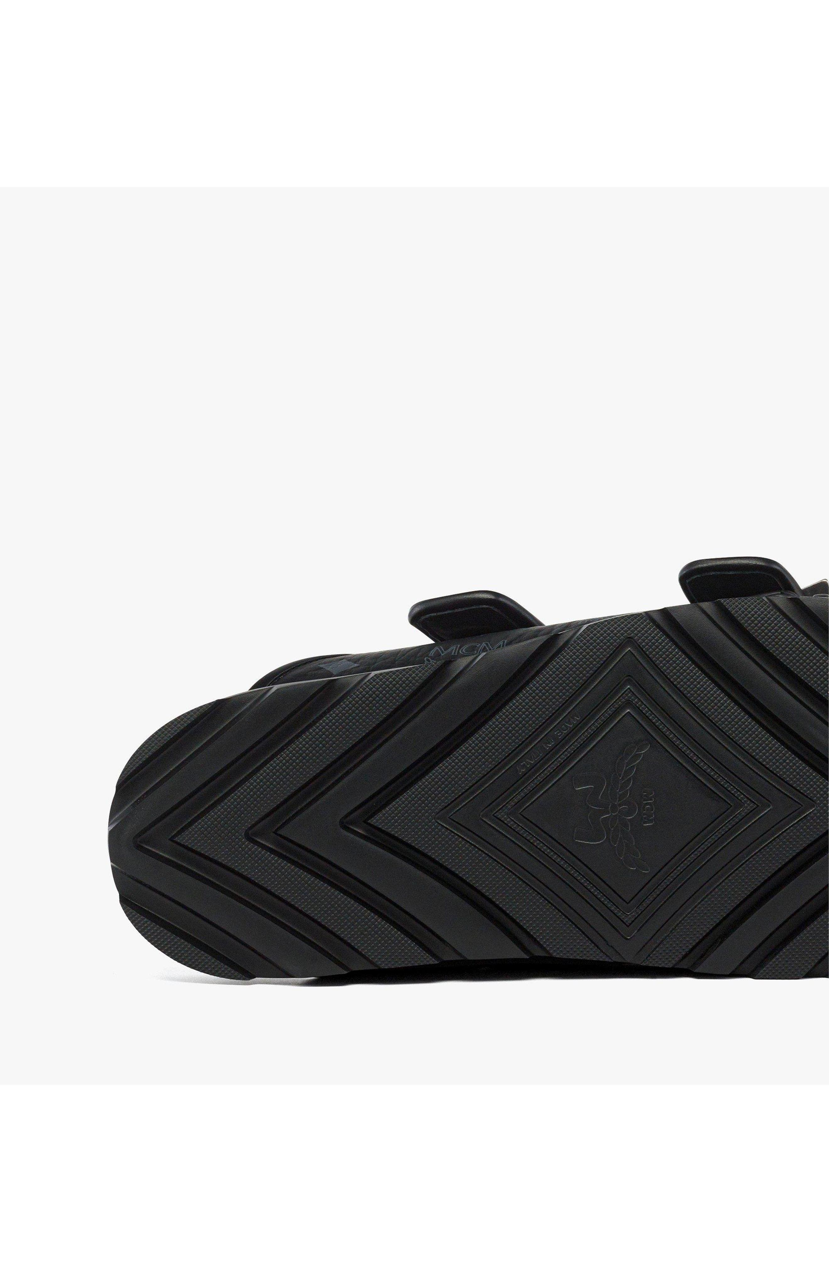 MCM Sandals in Visetos, Alternate, color, Black