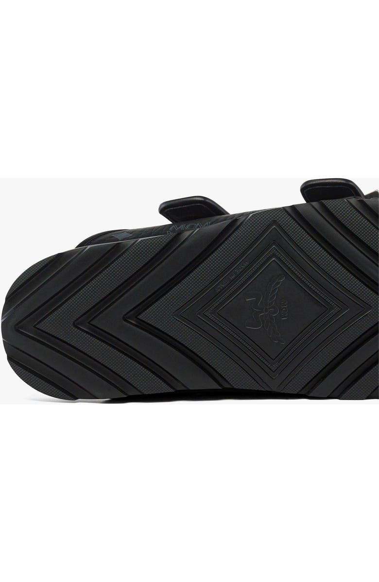 MCM Sandals in Visetos, Alternate, color, Black