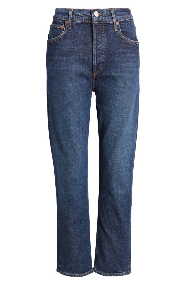 AGOLDE Riley High Waist Ankle Straight Leg Jeans, Alternate, color,
