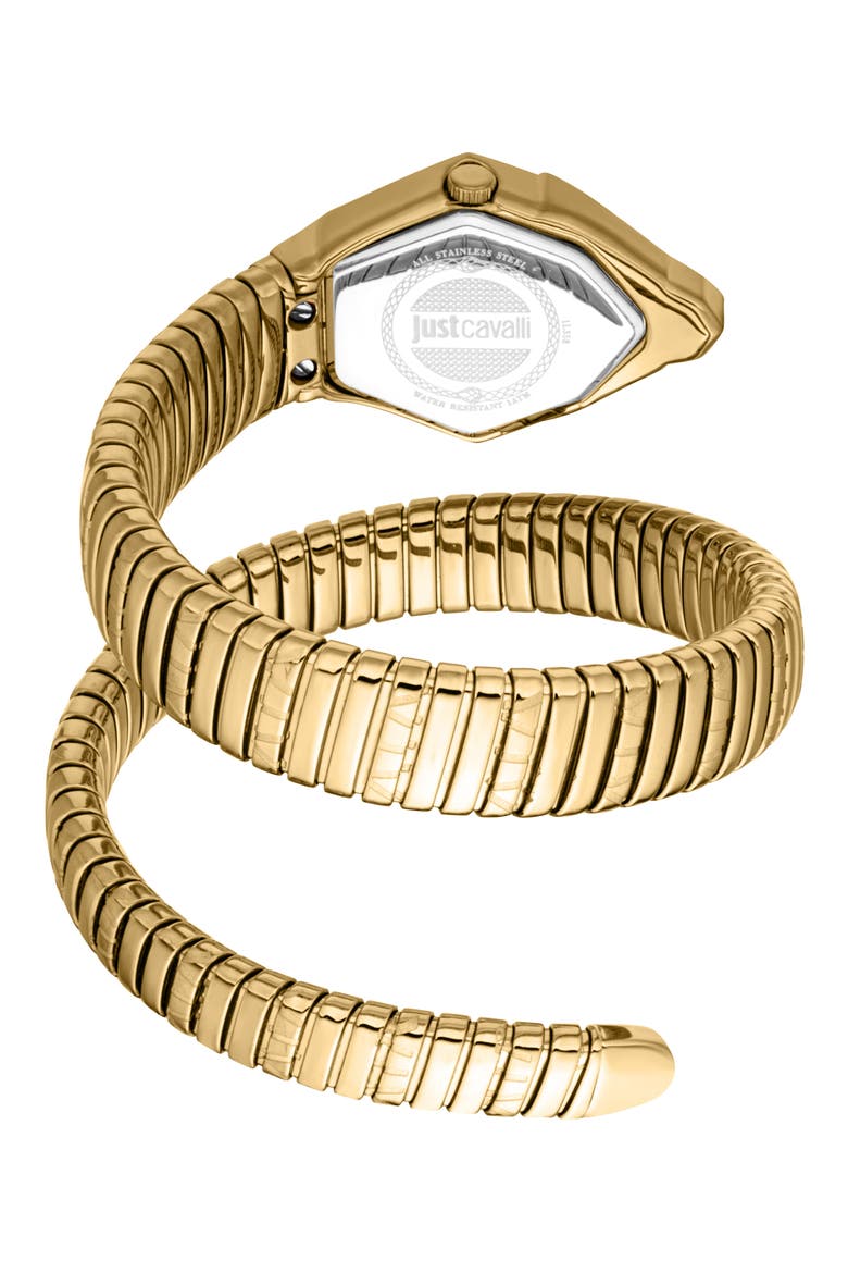 Snake Bracelet Watch, 23mm x 32.5mm, Alternate, color, GOLD