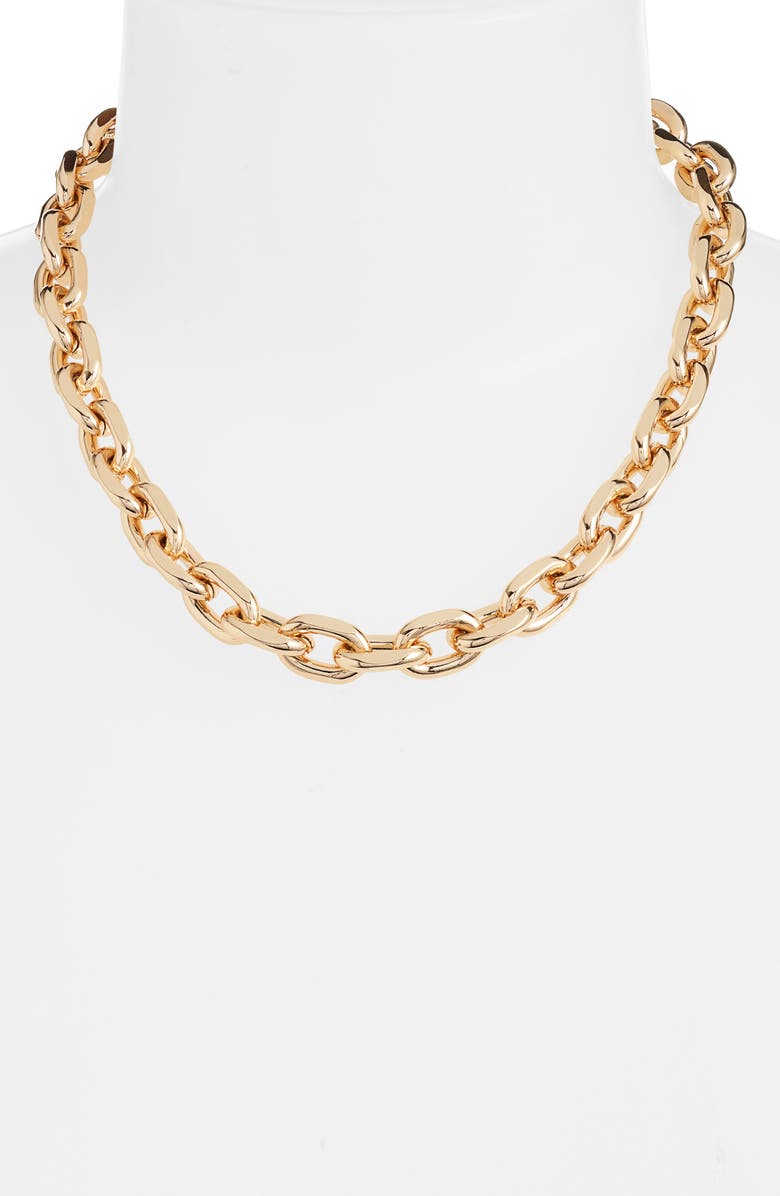 Open Edit Faceted Chain Link Necklace, Alternate, color,