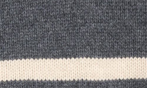 Alex Mill Nottinghill Stripe Merino Wool Blend Sweater In Gray