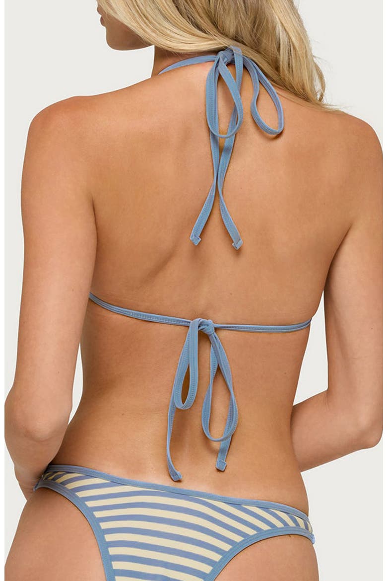 Jayla Stripe Triangle Bikini Top, Alternate, color, BLUE