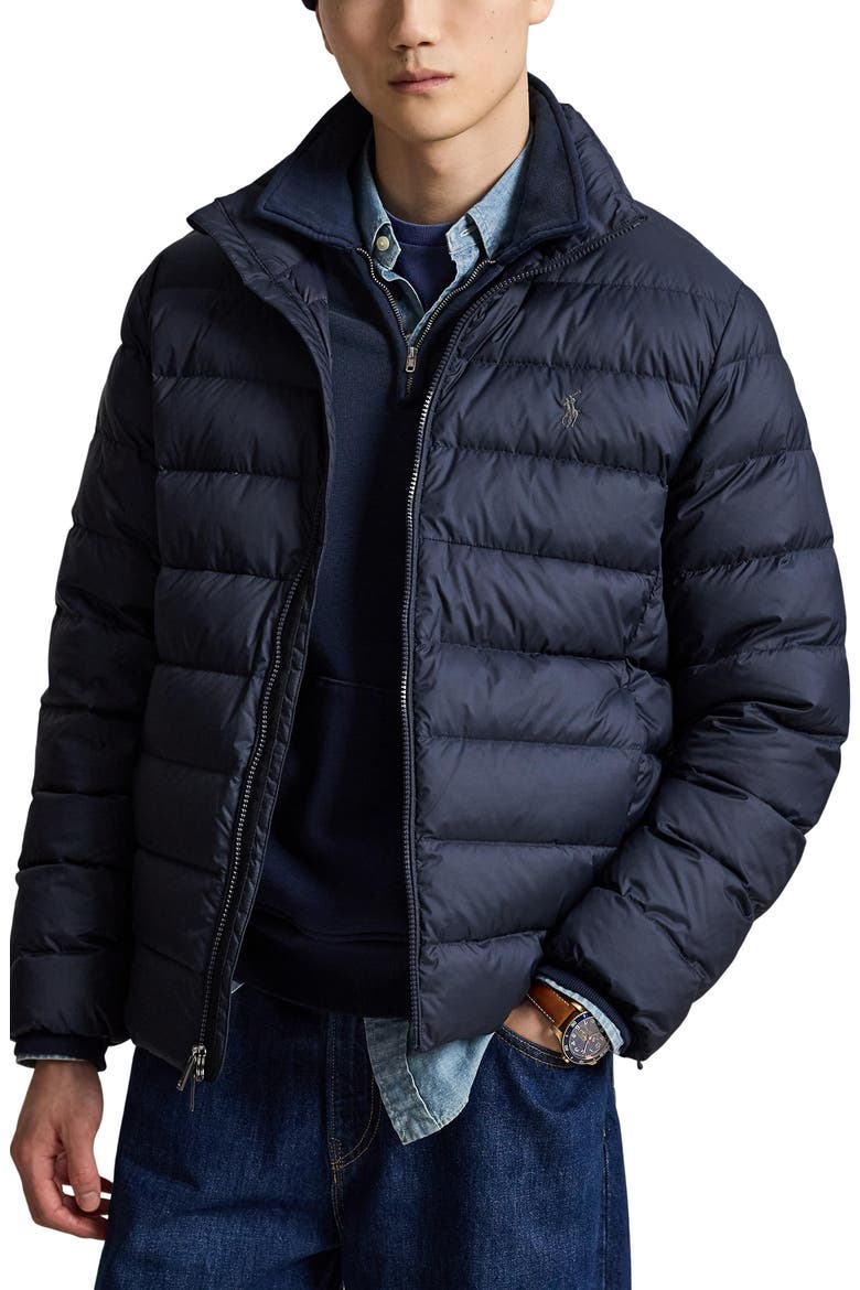 The Colden Water Repellent Packable Down Jacket, Main, color, COLLECTION NAVY