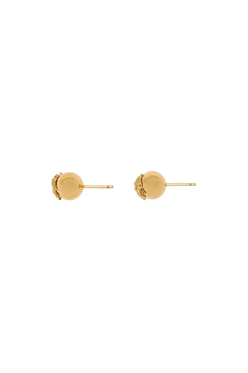Burberry Ekd Sphere Stud Earrings In Gold