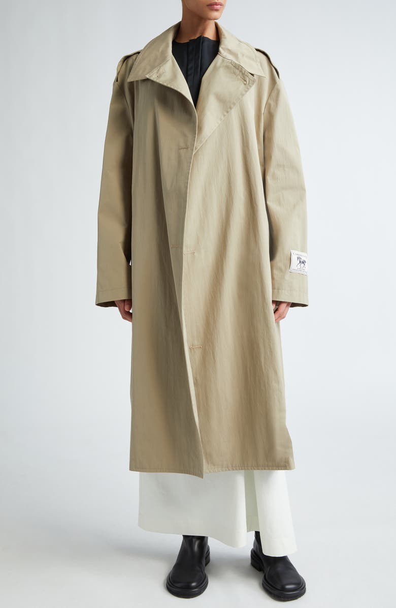 Commission Oversize Cotton & Nylon Trench Coat, Alternate, color,