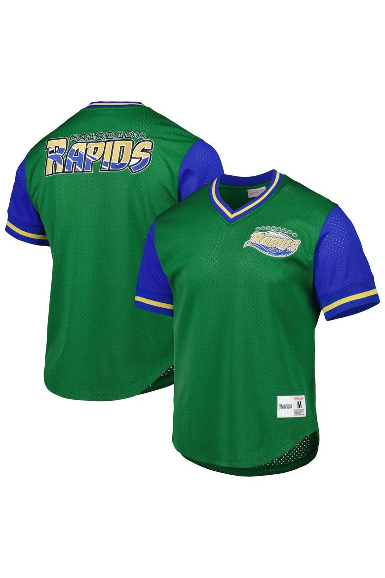 Men's Mitchell & Ness Green Colorado Rapids Mesh V-Neck T-Shirt, Main, color, Green