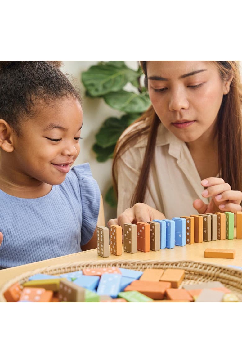 Wooden Dominoes - 168 Pieces, Alternate, color, Multicolored