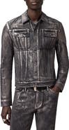 John Varvatos Anthony Foiled Denim Trucker Jacket