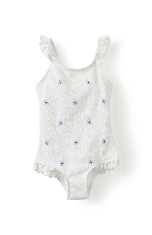 Shop Cotton On Kids Kid's Heather One Piece In Vanilla Crinkle  Embroidered