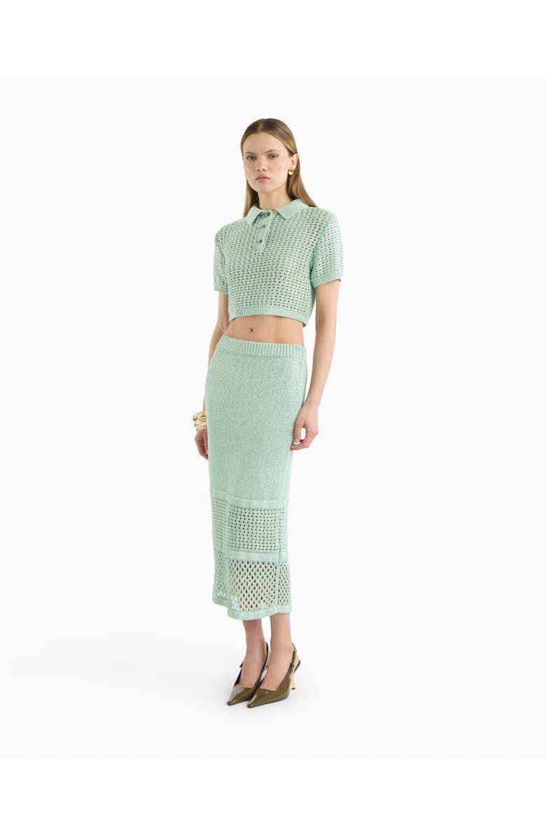 Dodiee Adalyn crochet polo, Main, color, Misty Jade