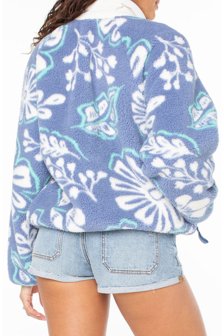 Kipsie Floral Fleece Pullover, Alternate, color, INFINITY B