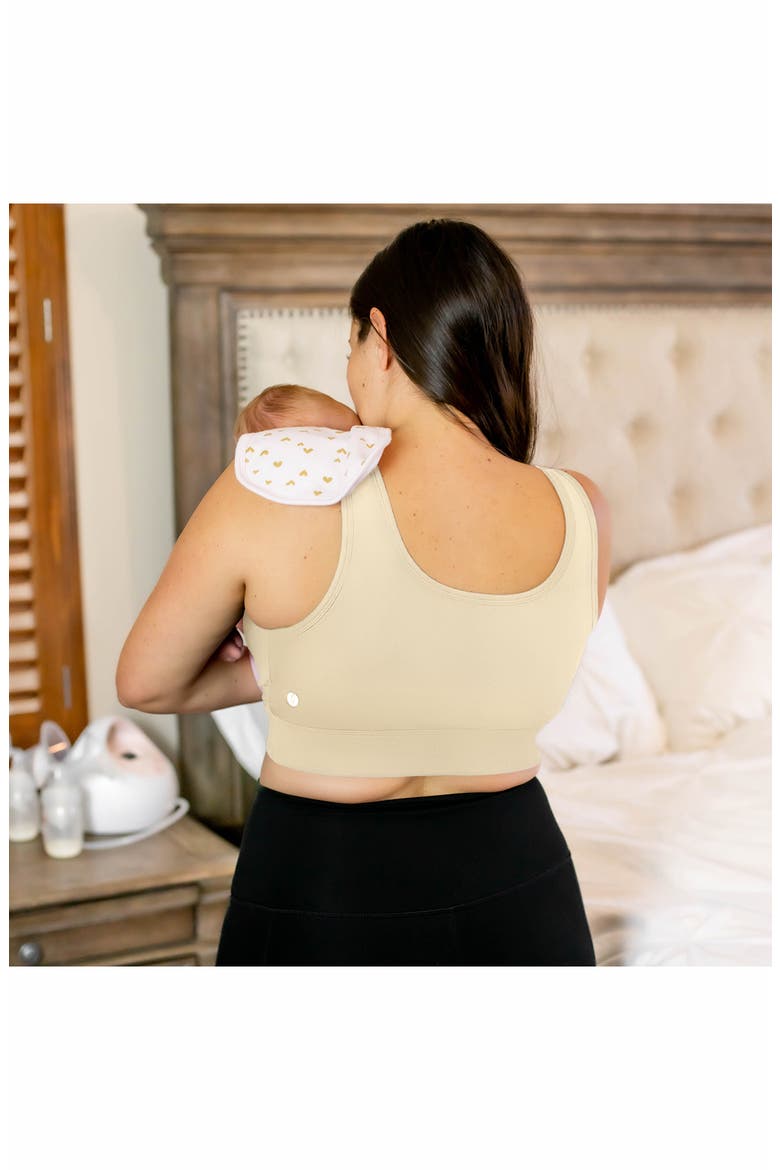Everyday Luxe Maternity/Nursing Pumping Wireless Bra, Alternate, color, CREAM