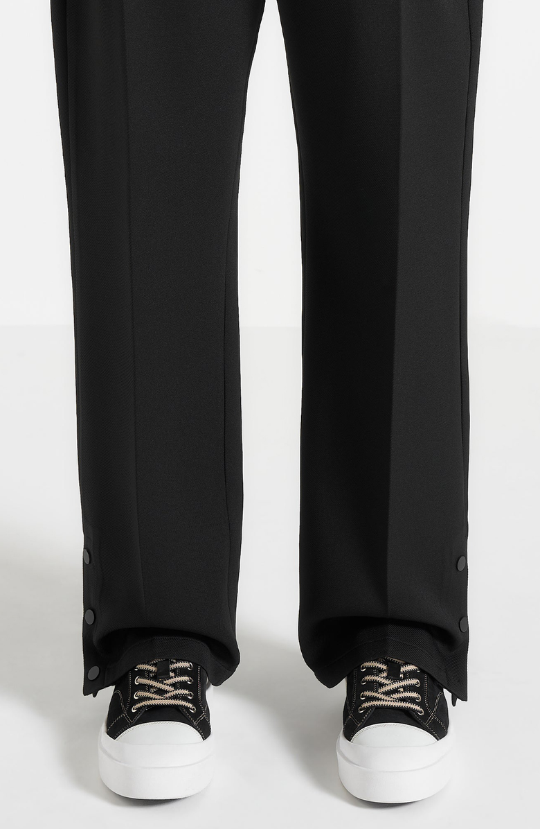 Manière De Voir Vienna Suede Contrast Stitch Sneaker, Alternate, color, Black