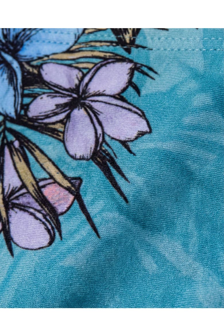 Exotic Floral Womens Bikini Top, Alternate, color, Exotic Floral Teal
