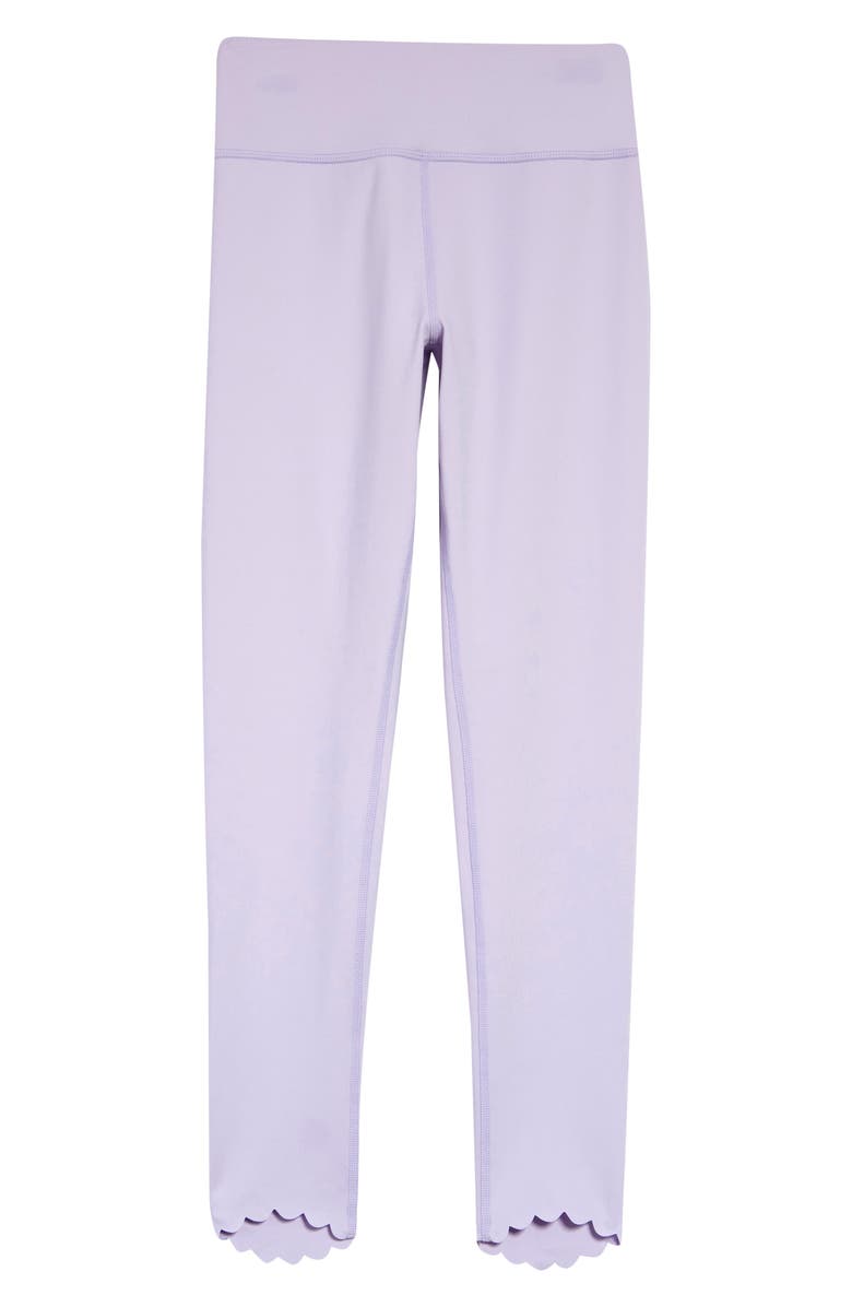 Zella Girl High Waist 7/8 Scalloped Leggings, Main, color, 