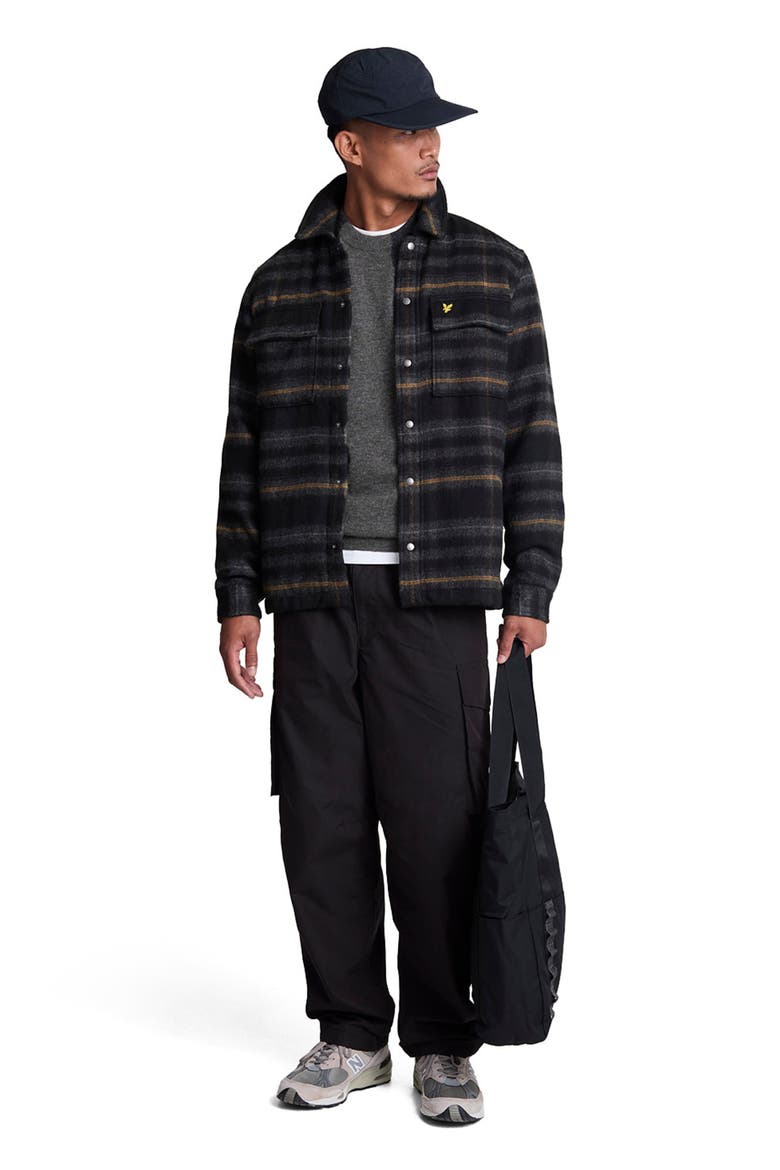 Lambswool Blend Crew Neck Sweater, Main, color, Charcoal Marl