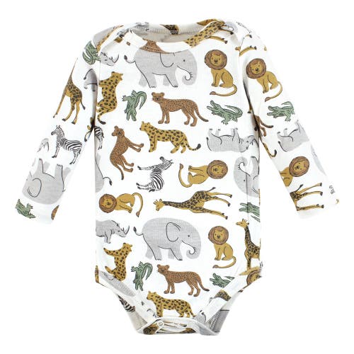 Hudson Baby Cotton Long-sleeve Bodysuits 5-pack In Multi