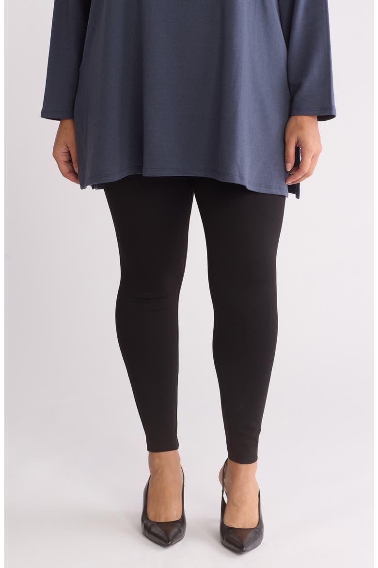 Ponte Leggings, Main, color, BLACK