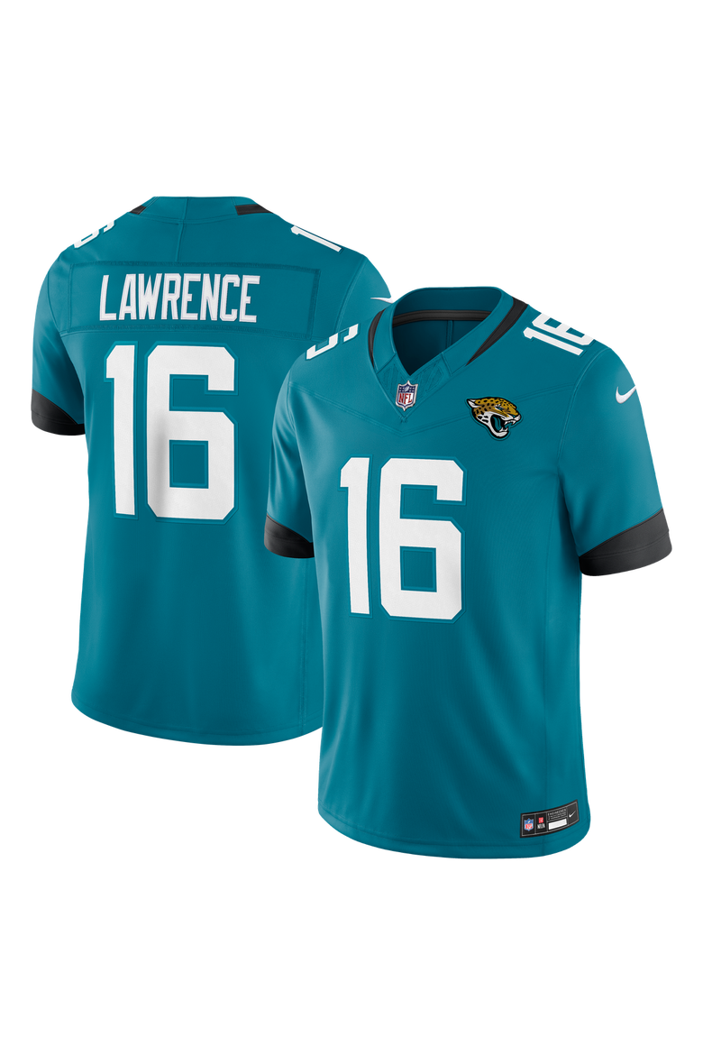 Men's Nike Trevor Lawrence Teal Jacksonville Jaguars Team Vapor F.U.S.E. Stitched Limited Jersey, Main, color, Teal