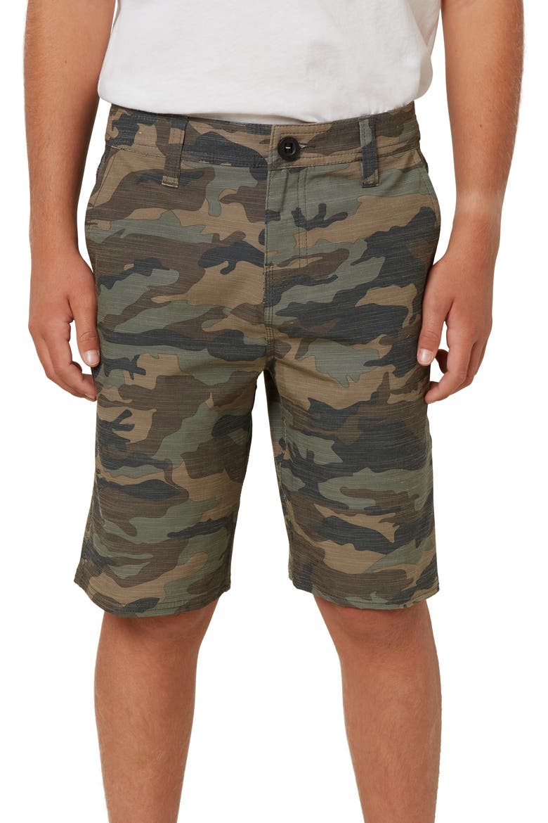 Kids' Locked Slub Hybrid Shorts, Alternate, color, CAMO