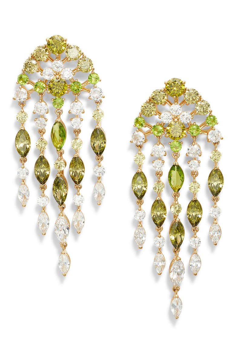 Chandelier Drop Earrings, Main, color, GOLD/ CUBIC ZIRCONIA
