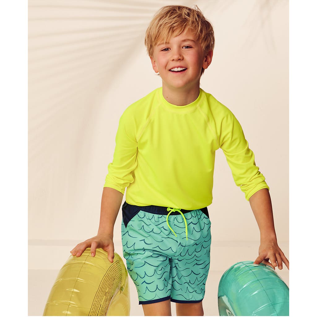 LANDS' END LANDS' END BOYS LONG SLEEVE UPF 50 SUN PROTECTION RASH GUARD
