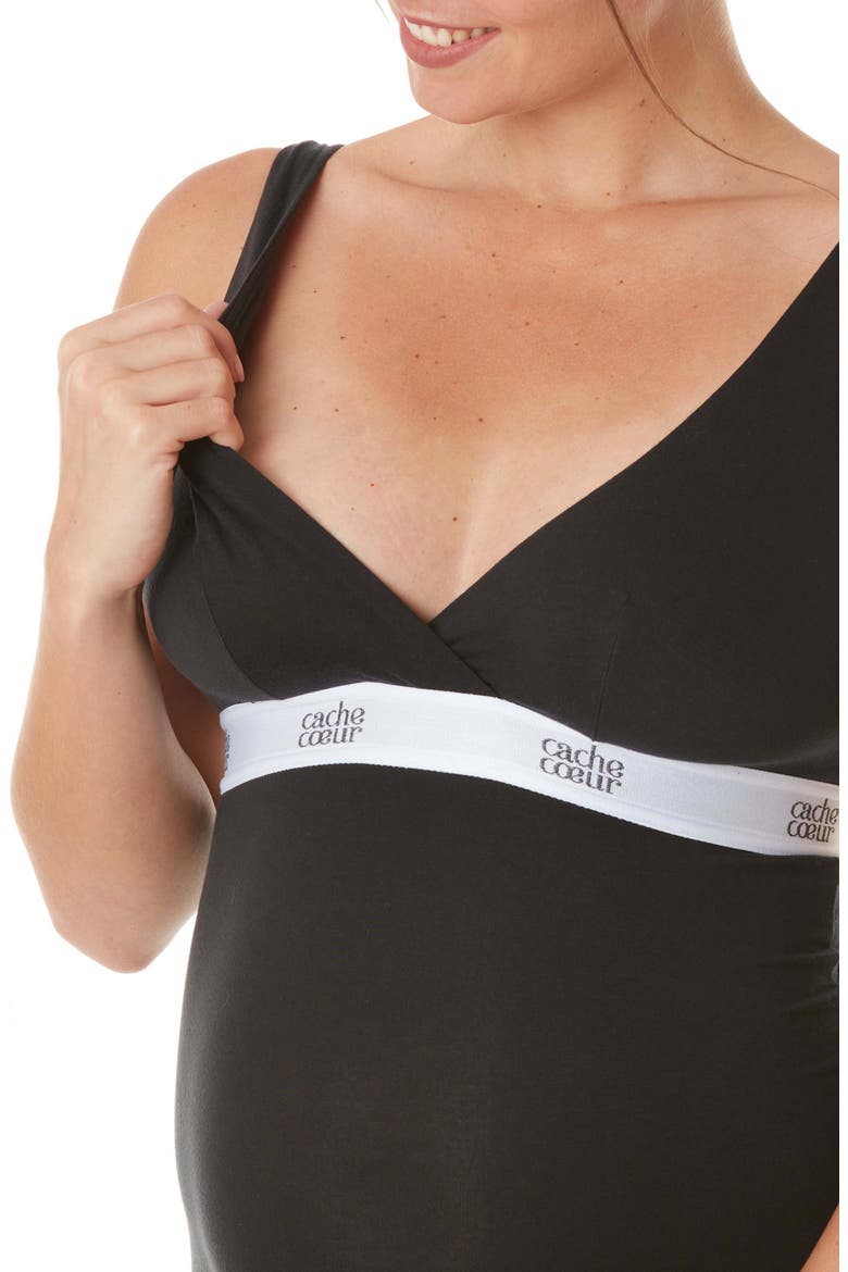 Life Maternity/Nursing Bodysuit, Alternate, color, BLACK