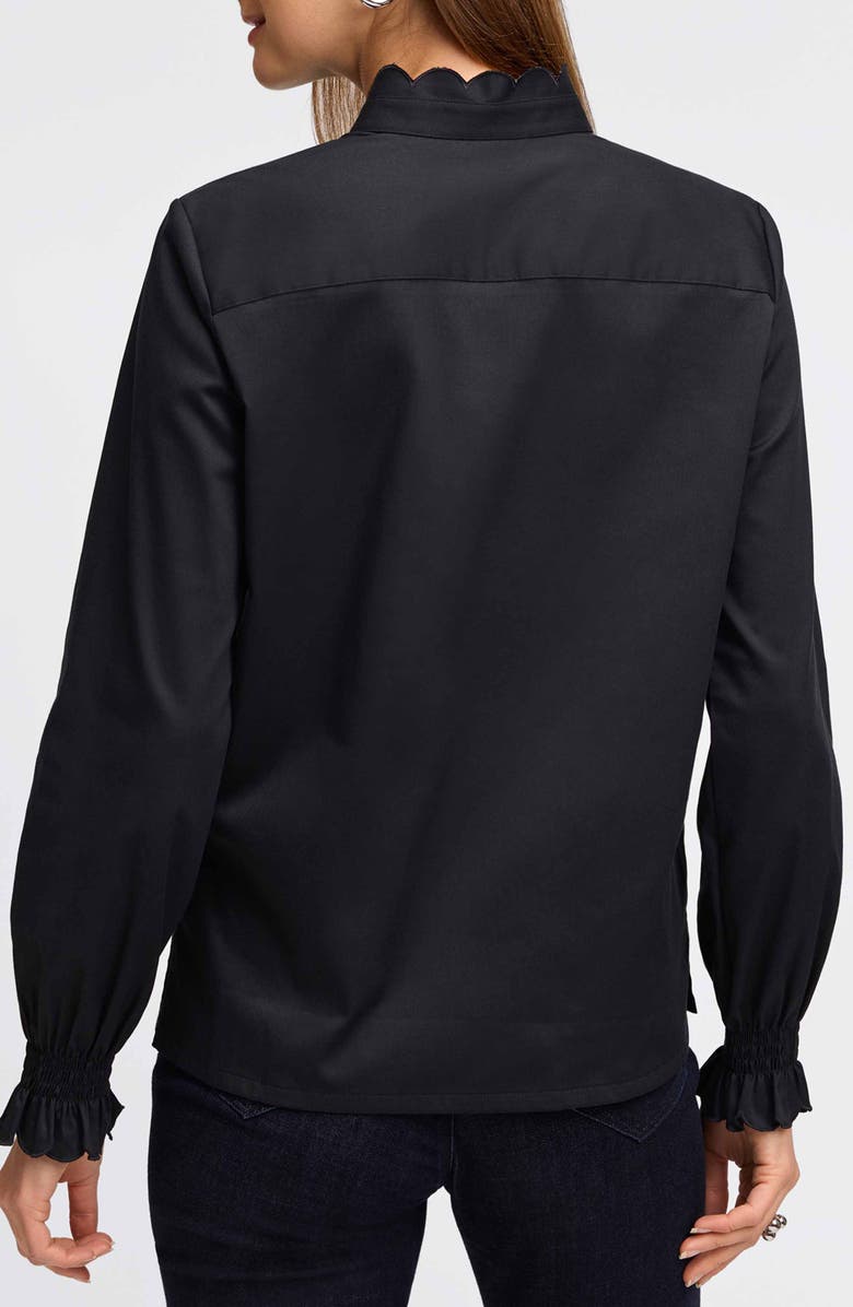 Foxcroft Elora Scallop Button-Up Shirt, Alternate, color, 