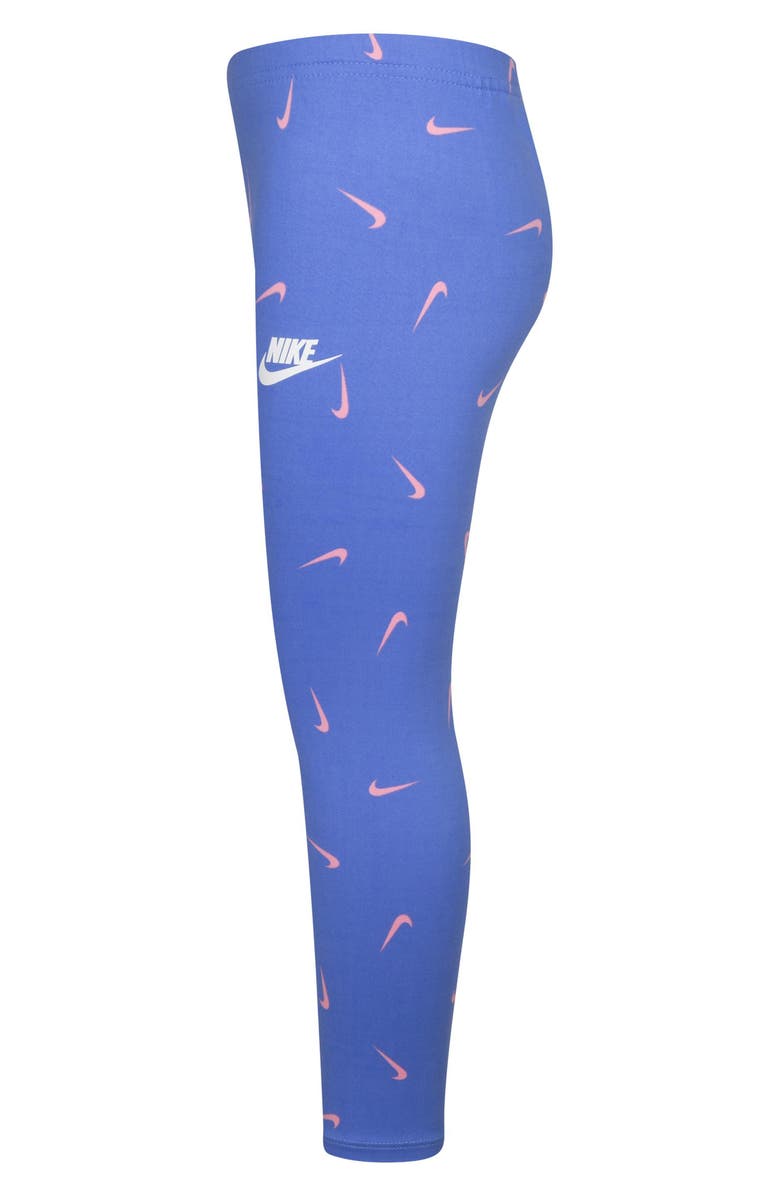 Nike Kids' Swoosh Fetti Leggings, Alternate, color, Royal Pulse
