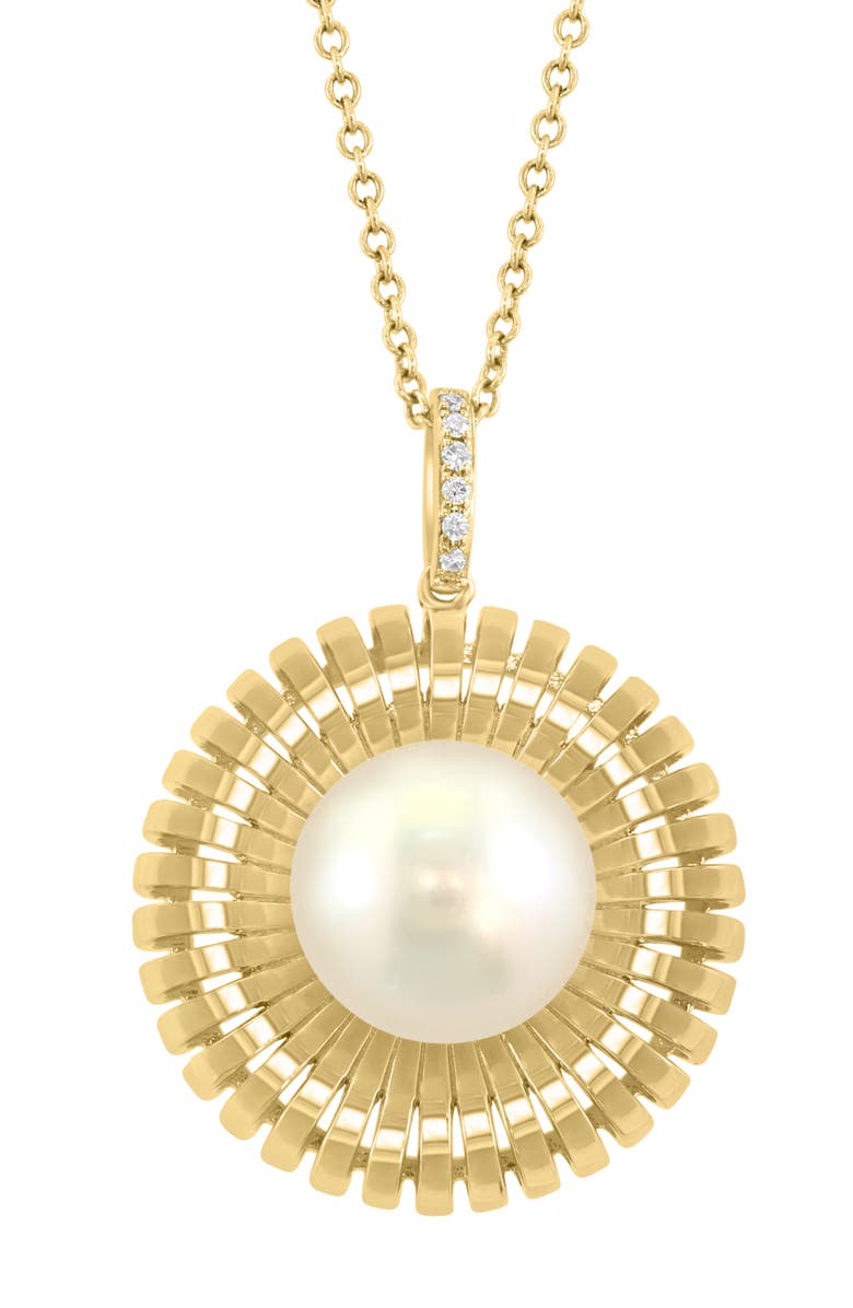 EFFY Freshwater Pearl & Diamond Pendant Necklace - 0.02ct., Alternate, color, 