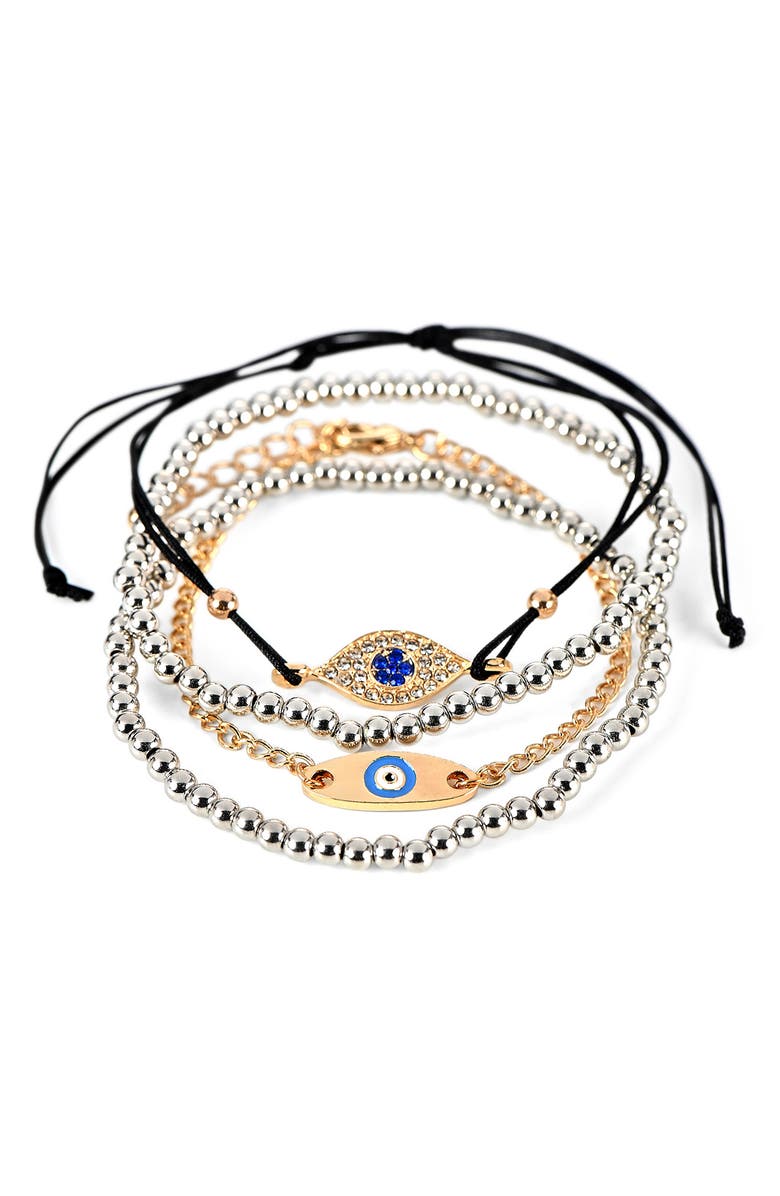 Jones New York Two-Tone Bracelet Watch & Bracelets Set, 26mm x 32mm, Alternate, color, Silver