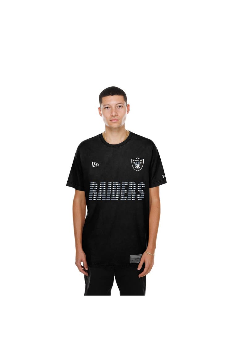 Men's New Era  Black Las Vegas Raiders Match T-Shirt, Alternate, color, Black