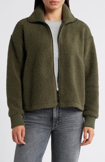 CASLON CASLON® BRUSHED FLEECE JACKET 