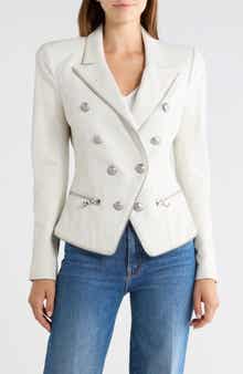 Ottilie Zip Leather Blazer