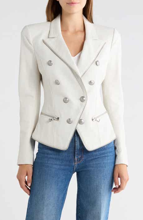 Ottilie Zip Leather Blazer