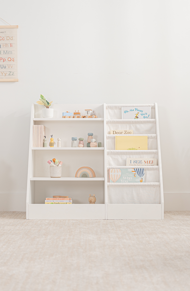 Comfy Cubs Kids Bookshelf, Alternate, color, White
