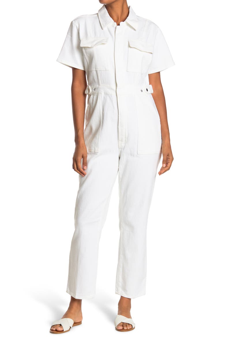 Good American Fit For Success Utility Denim Jumpsuit, Main, color, 
