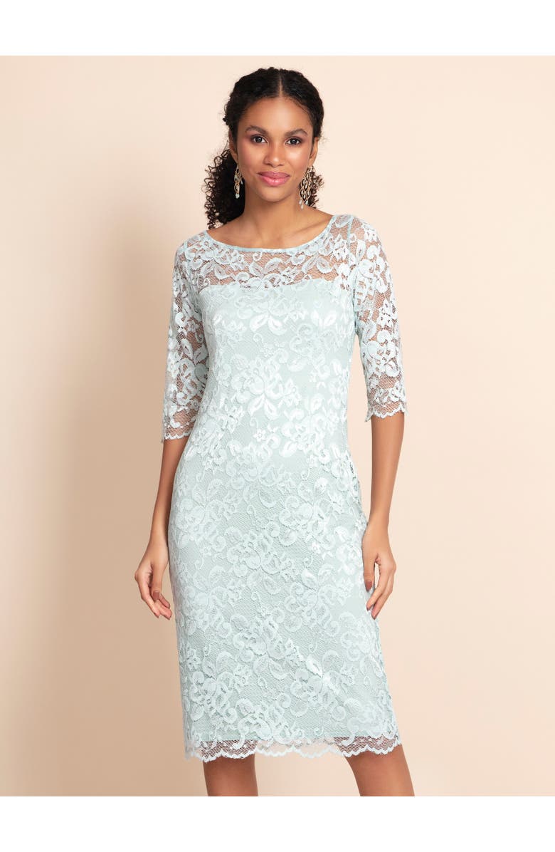 Alie Street London Lila Lace Dress, Alternate, color, Mint Silver Green