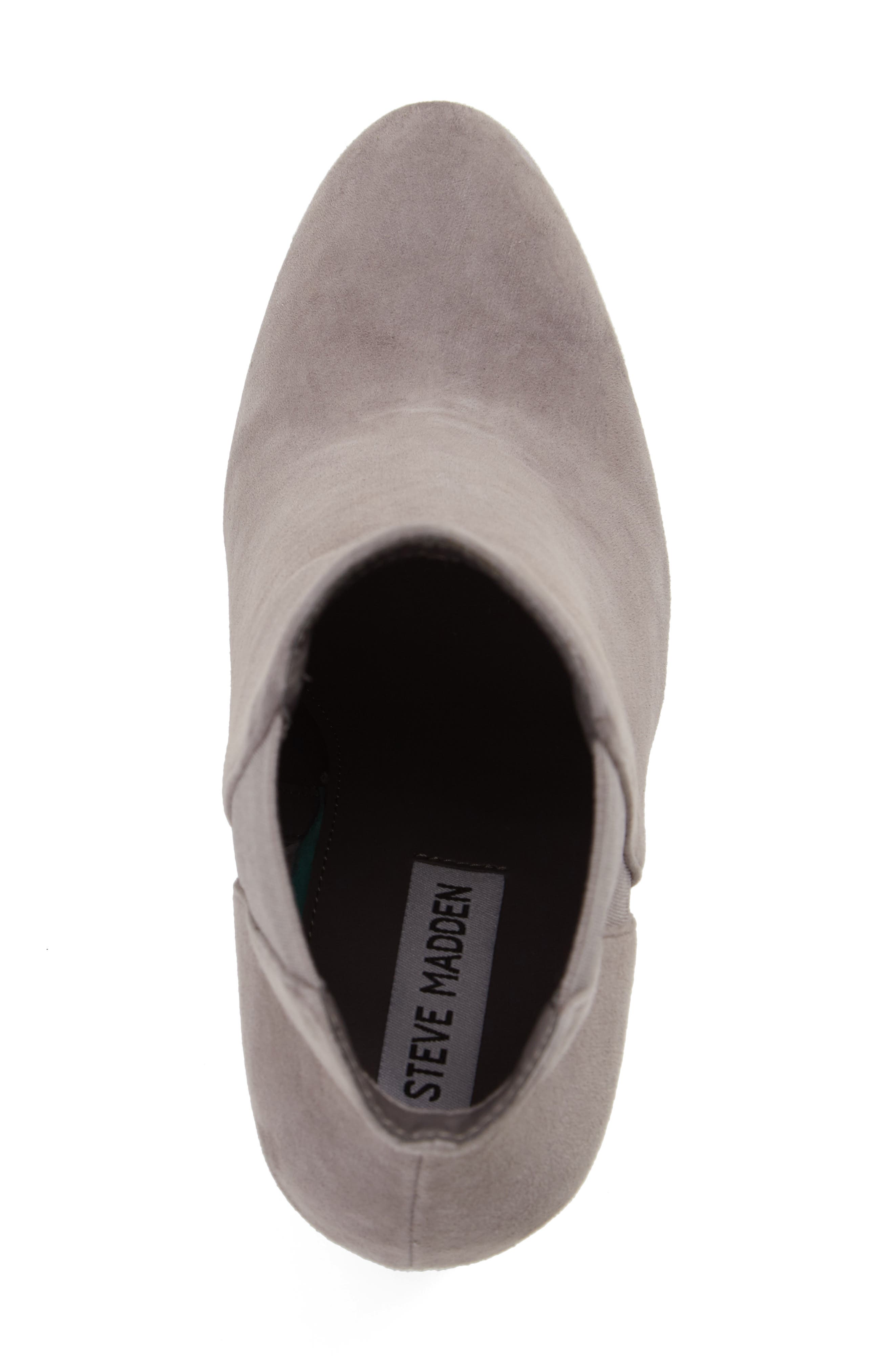 Effect Block Heel Bootie, Alternate, color, GREY SUEDE