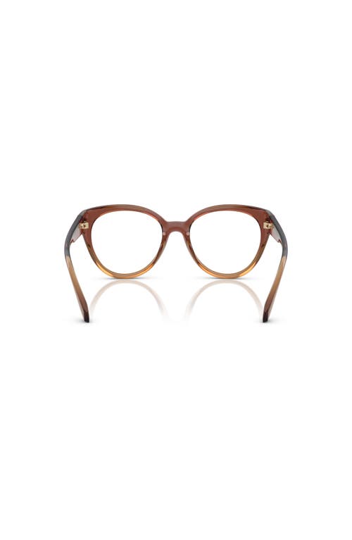 Michael Kors 52mm Round Optical Glasses In Brown