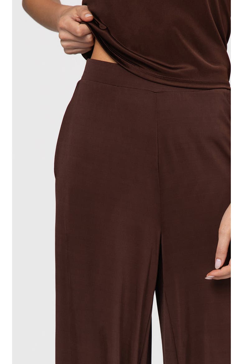 Kelela Sheen Jersey Pants, Alternate, color, Coco