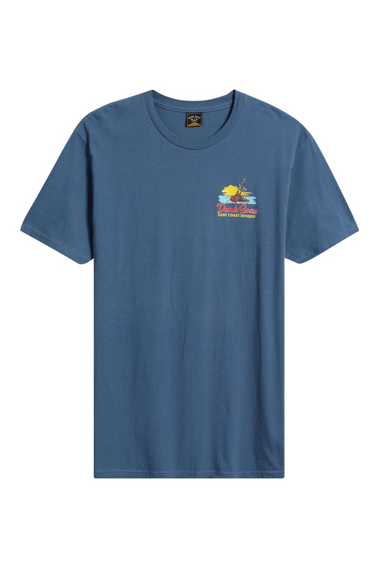 East Coast Water Logo Graphic T-Shirt, Alternate, color, BLUE JEAN