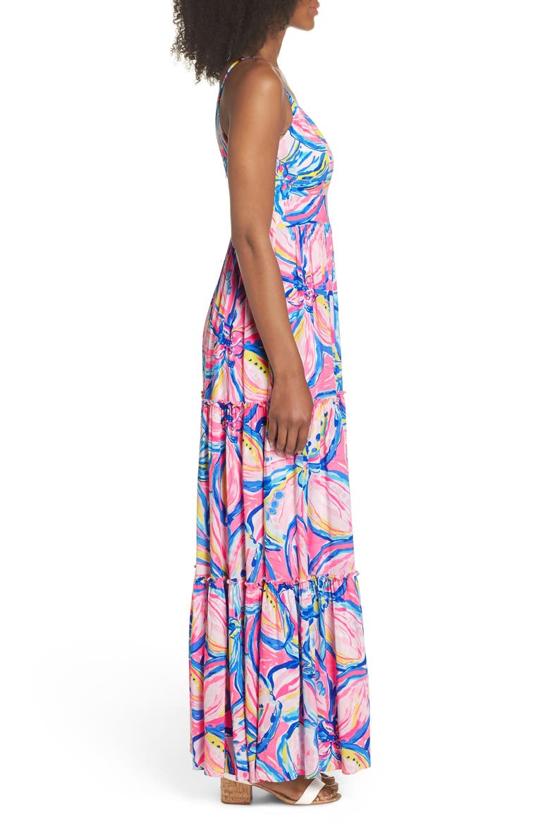 Melody Maxi Dress, Alternate, color, PINK SUNSET THE SUNNY SIDE