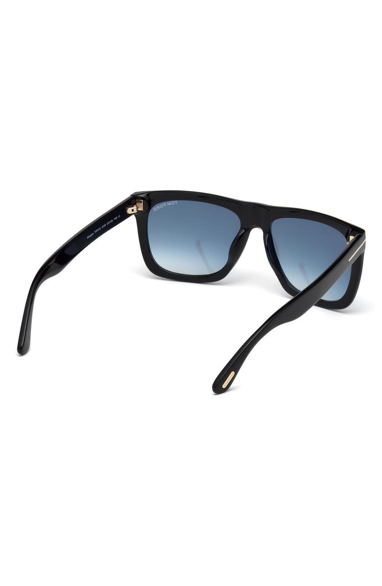 TOM FORD Morgan 57mm Gradient Rectangle Sunglasses, Alternate, color,