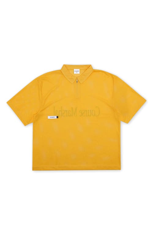 Students Course Marshal Mesh Zip Polo In Gold