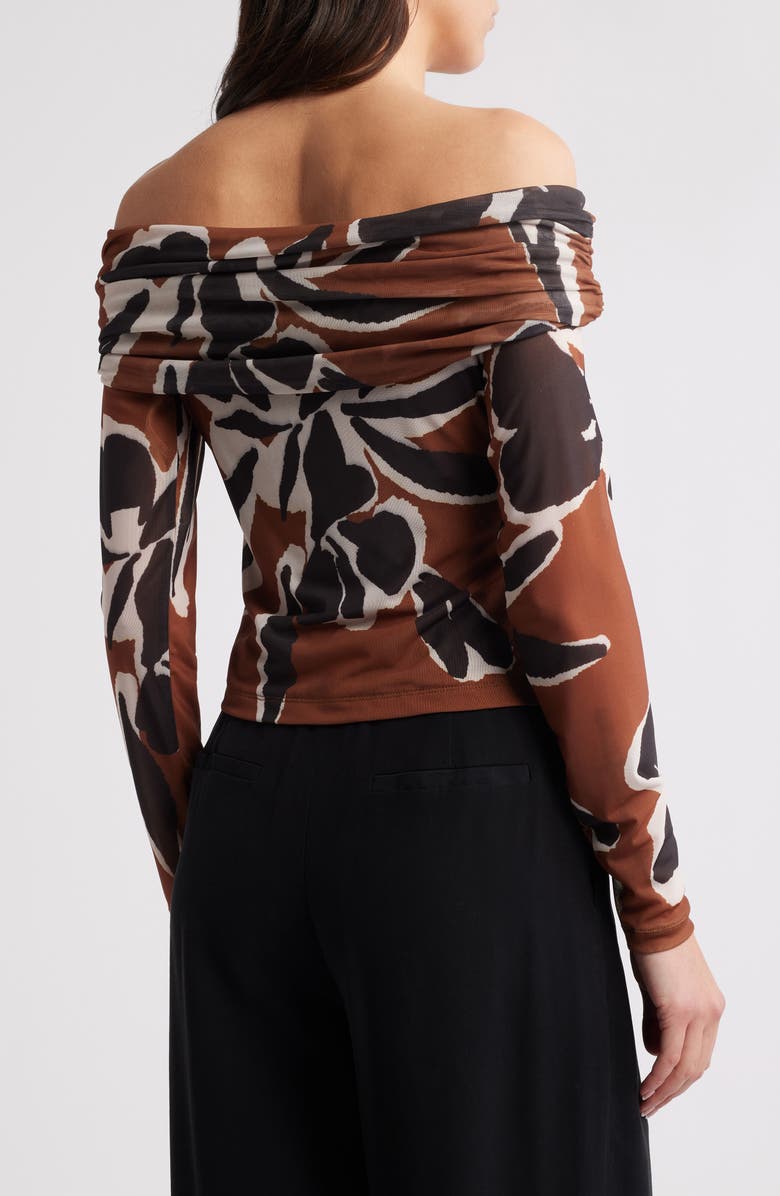 Cleobella Penelope Floral Off the Shoulder Mesh Top, Alternate, color,